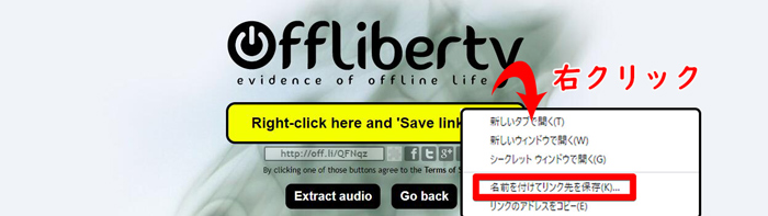 YouTubeダウンロードサイト～ Offliberty