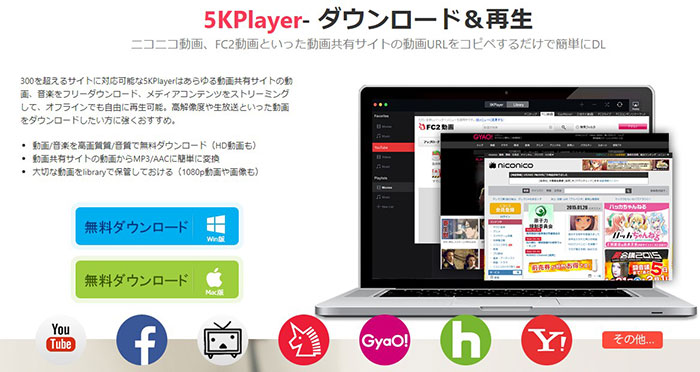 Facebook動画保存ソフト-5KPlayer